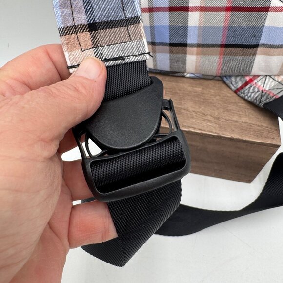 Vera Bradley Essential Sling Backpack Perfectly Plaid Pattern ~ Fall NWOT tan b - Picture 8 of 11